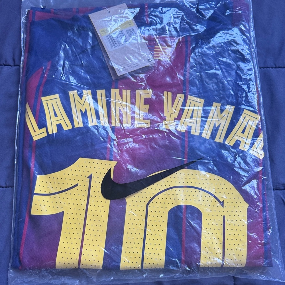 Nike 25/26 FC Barcelona Home Jersey with UCL Badges Lamine Yamal #10 Men’s S